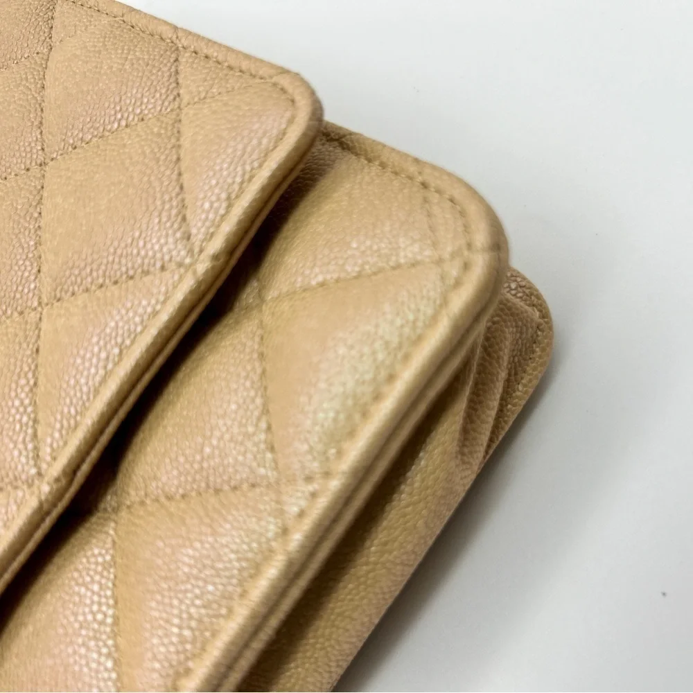 Chanel WOC 19S Iridescent Beige Caviar Leather with Gold Hardware 27xx